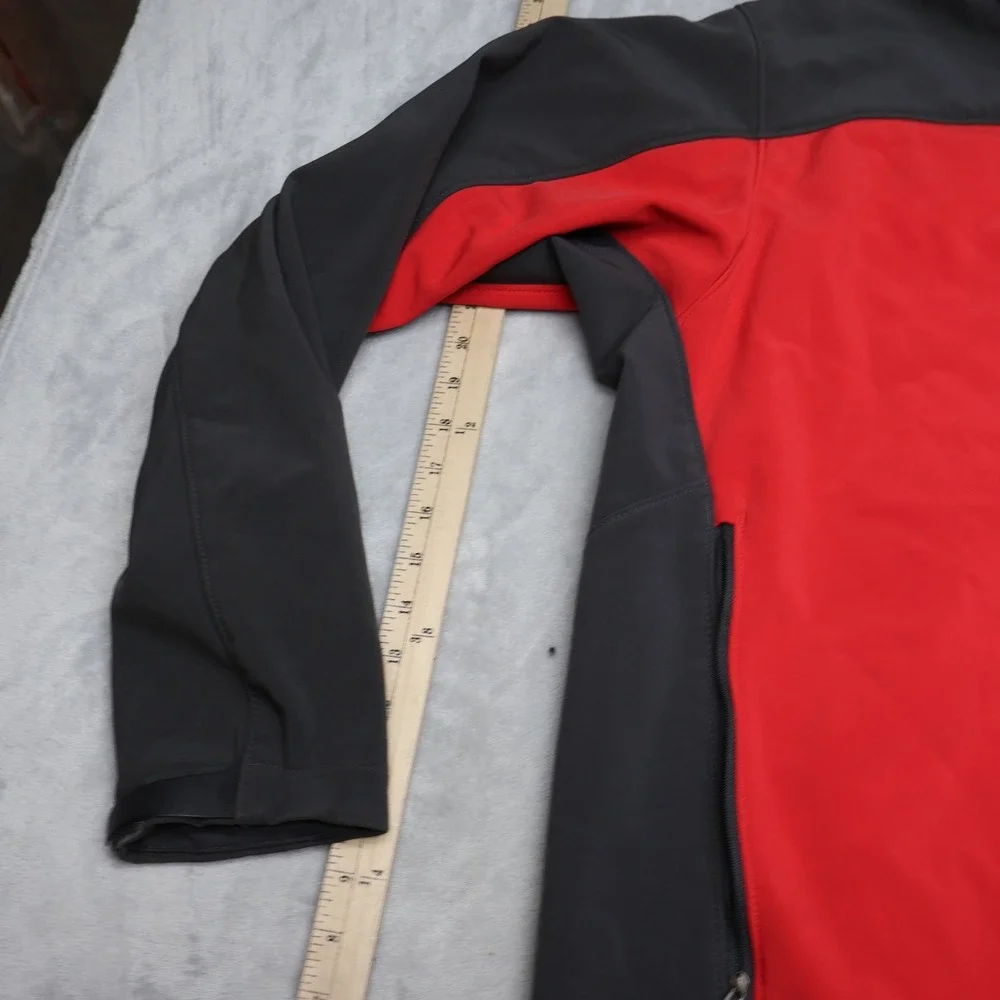 North Face Jacket Mens XL Red Apex Bionic Full Zip Softshell Wind Rain Outdoor